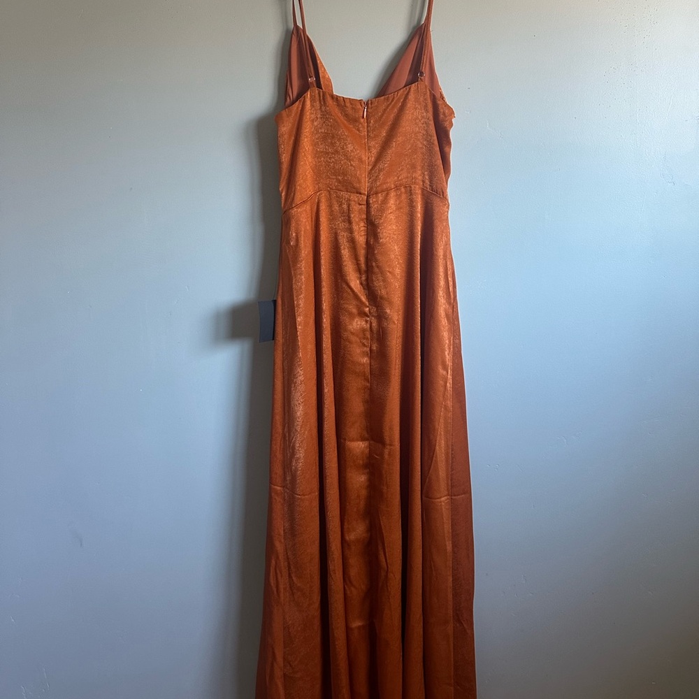 Lulu's Rust Maxi Dress with Slit - Picture 5 of 5